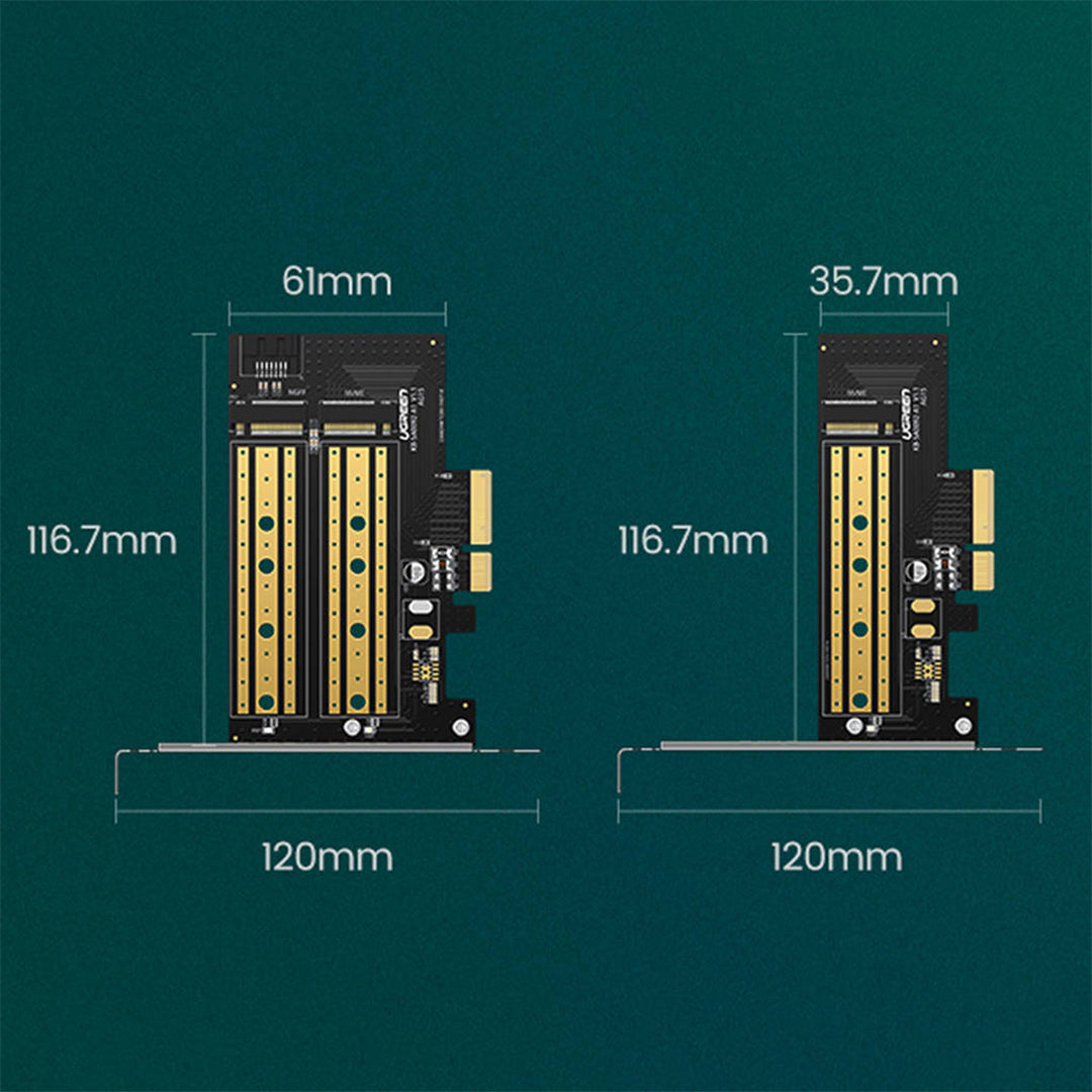 Kartë Zgjeruese UGREEN PCIe 3.0 x4 në SSD M.2 M-Key / B-Key