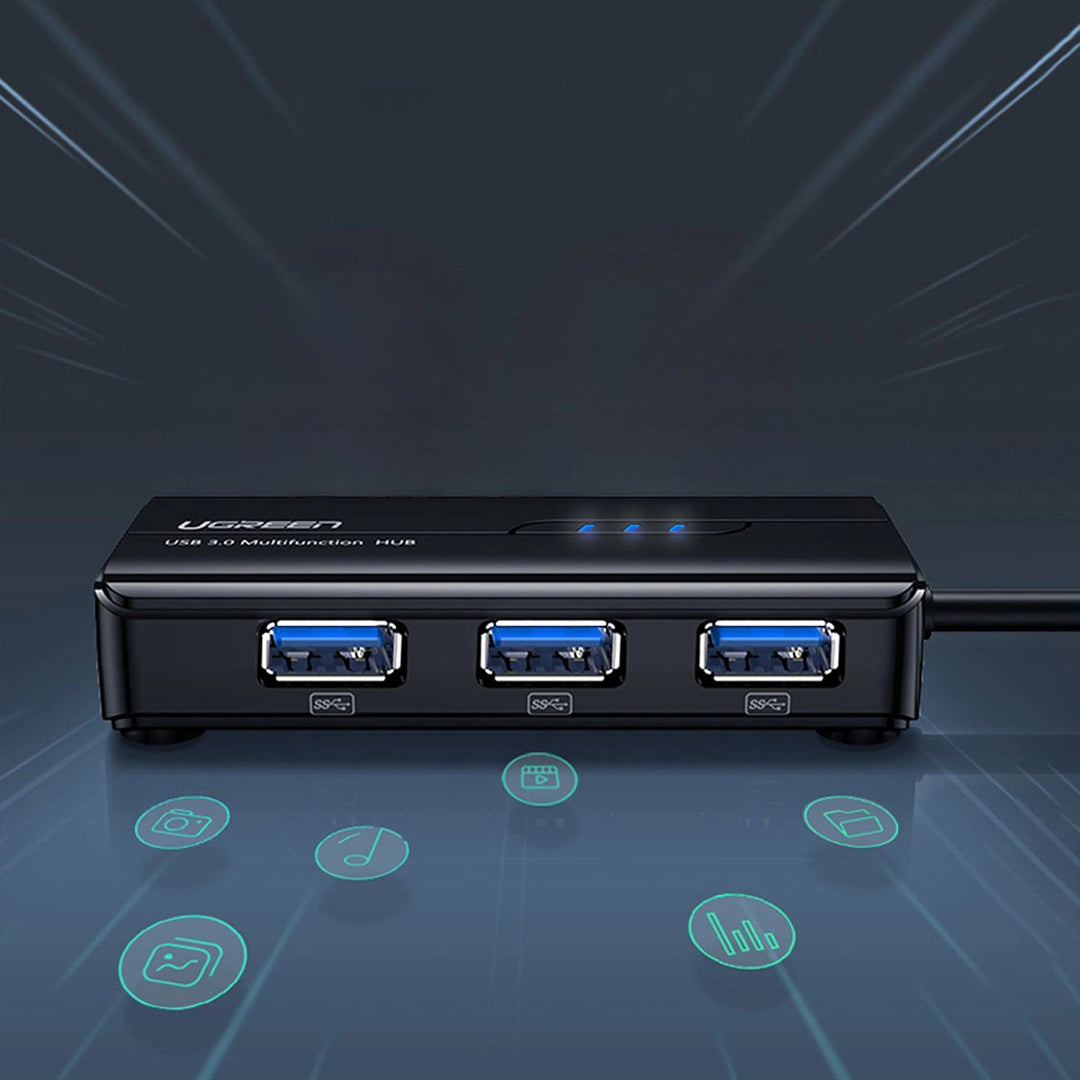 Adaptor Rrjeti Gigabit Me HUB USB 3.0 Ugreen