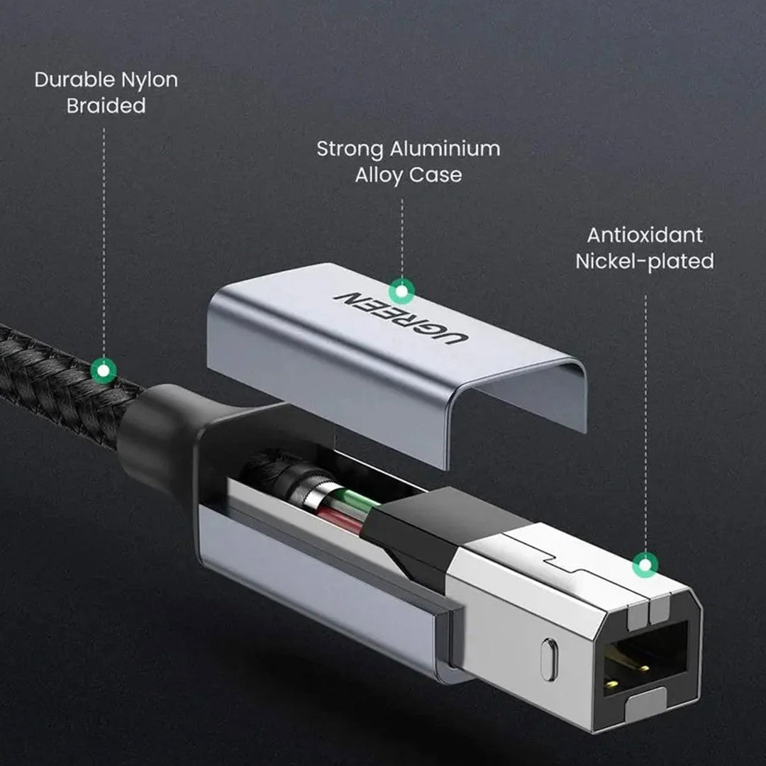 Kabell USB-C (M) Ne USB-B 2.0 (M) 2m Ugreen