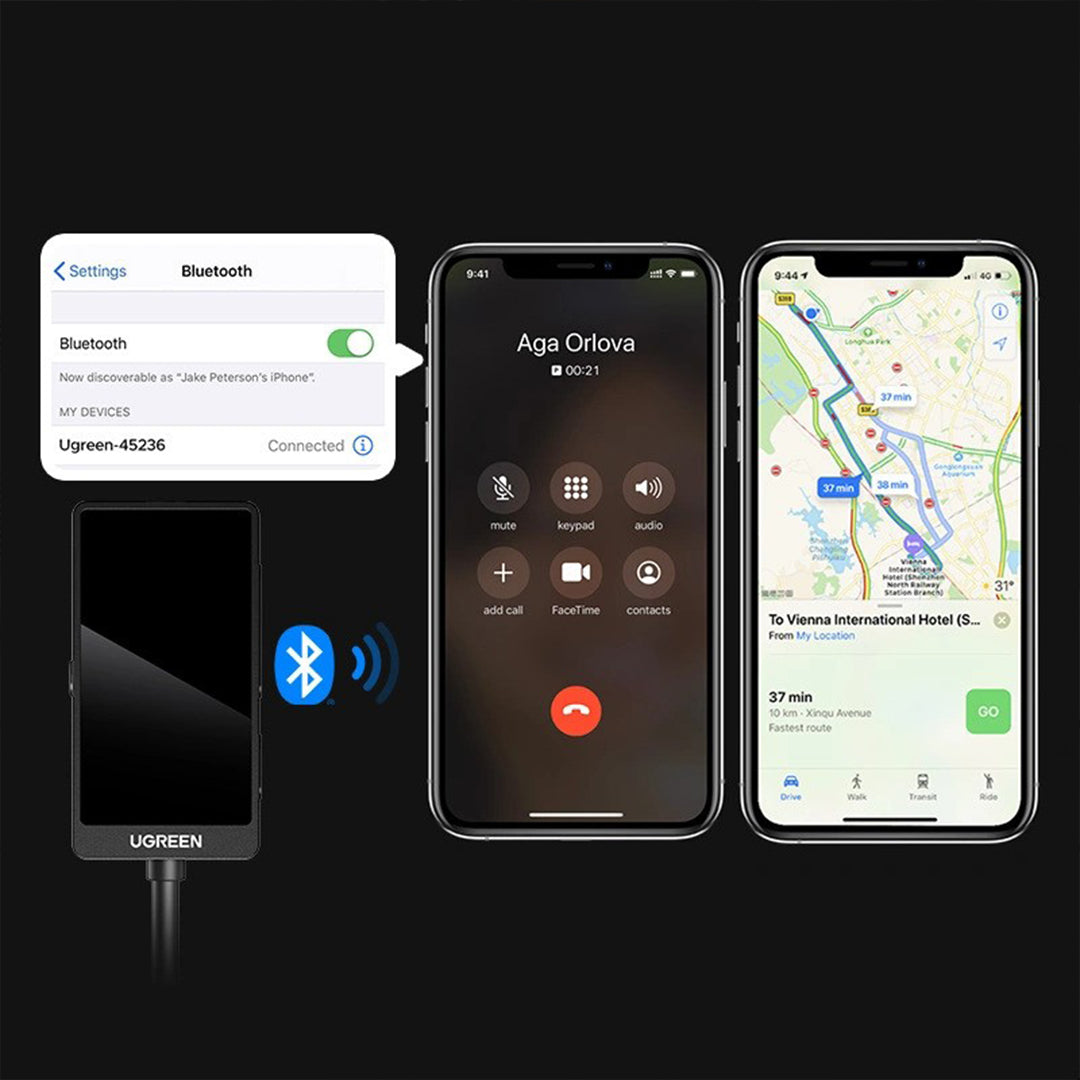Transmetues Dhe Marres Bluetooth 5.4 Me Mikrofon Dhe Kabllo Te Terheqshme Ugreen