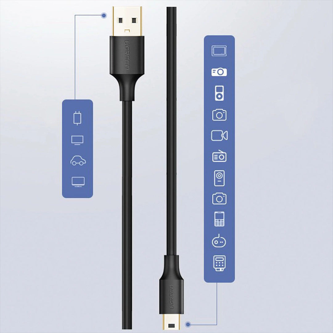 Kabell USB-A Ne Mini USB 3m Ugreen