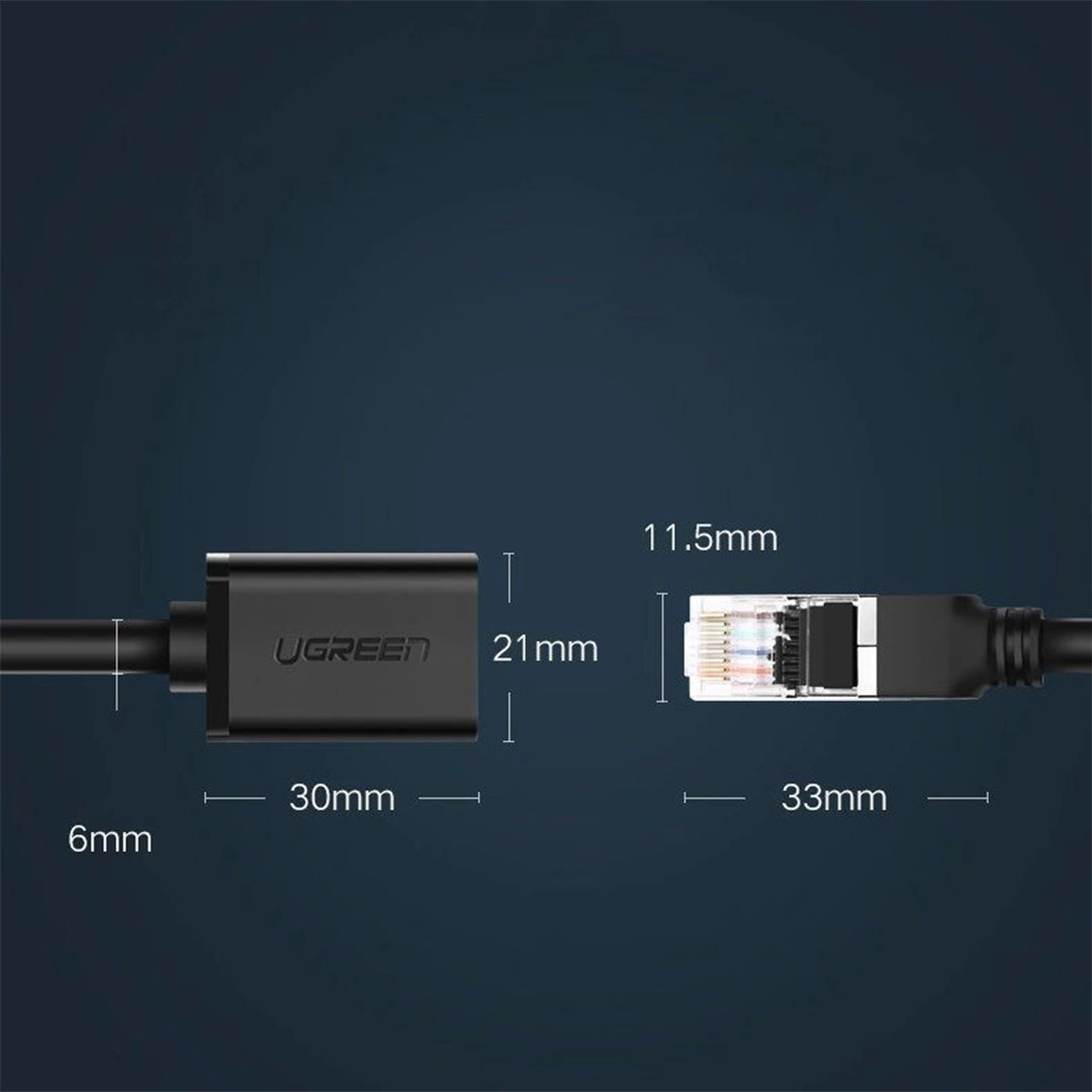 Kabell Interneti RJ45 (F) Ne RJ45 (M) F/UTP Cat. 6 1 Gbps 3m Ugreen