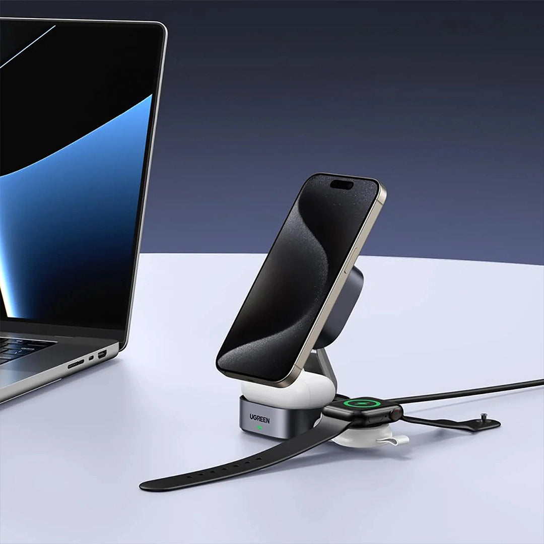 Mbajtese Magnetike Dhe Karikues Wireless 3 Ne 1 Ugreen