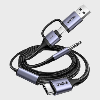 Adaptor Audio 2 Ne 1 USB-C - USB-A/C + AUX Ugreen