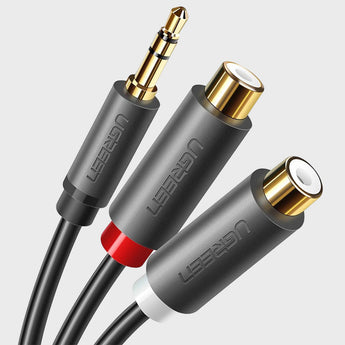 Kabell Audio 3.5mm (M) Ne 2RCA (F) 25cm Ugreen