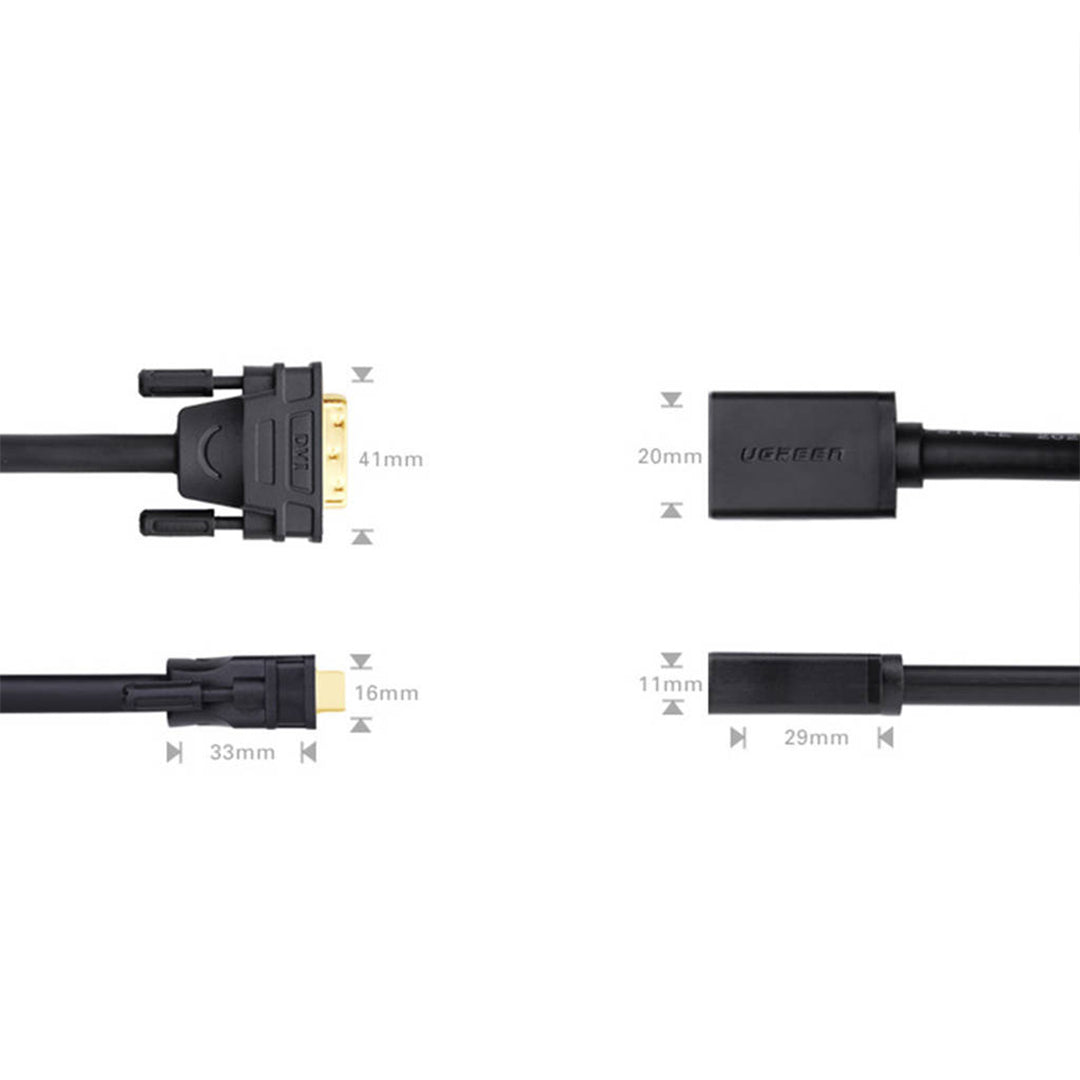 Adaptor Kabell Nga DVI(M) Ne HDMI (F) Ugreen