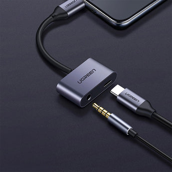 Kabell USB-C (M) Ne 3.5mm mini jack / USB-C (F) Ugreen