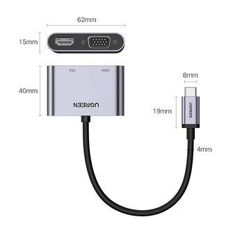 Adaptor USB-C Ne HDMI+VGA+USB-A+ USB-C Ugreen