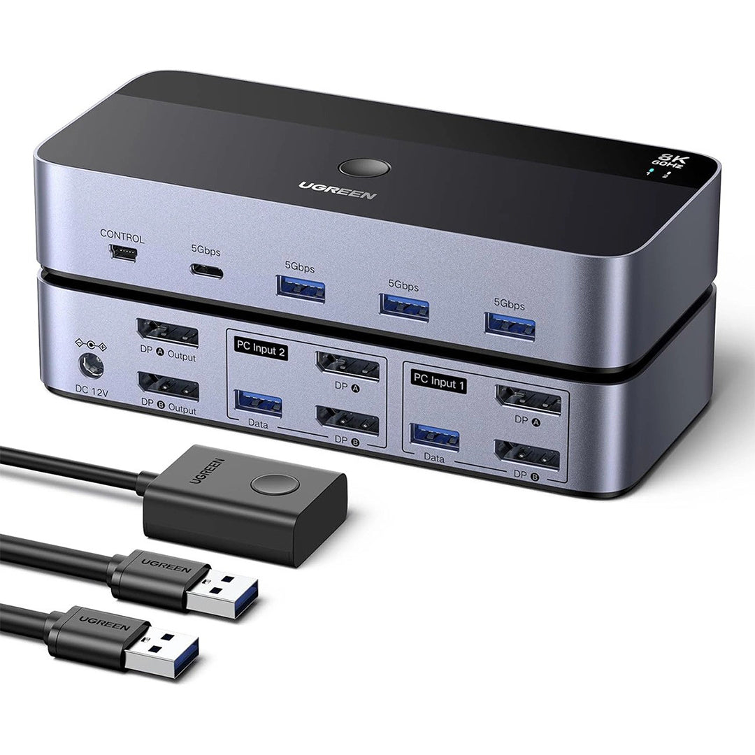 KVM Switch 2x2 Me DisplayPort Ugreen