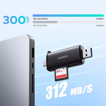 Lexues Kartash SD/TF 2 Ne 1 Ugreen Me Porte USB-C/USB-A