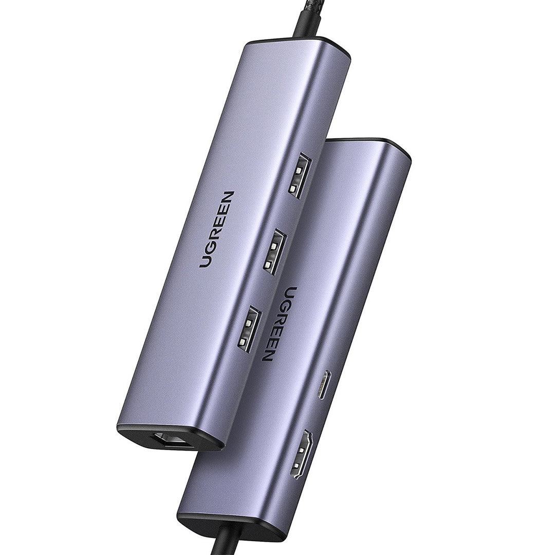 Hub 6 Ne 1 UGreen Me Porta 3xUSB-A + 1xUSB-C + 1xHDMI + 1xRJ45
