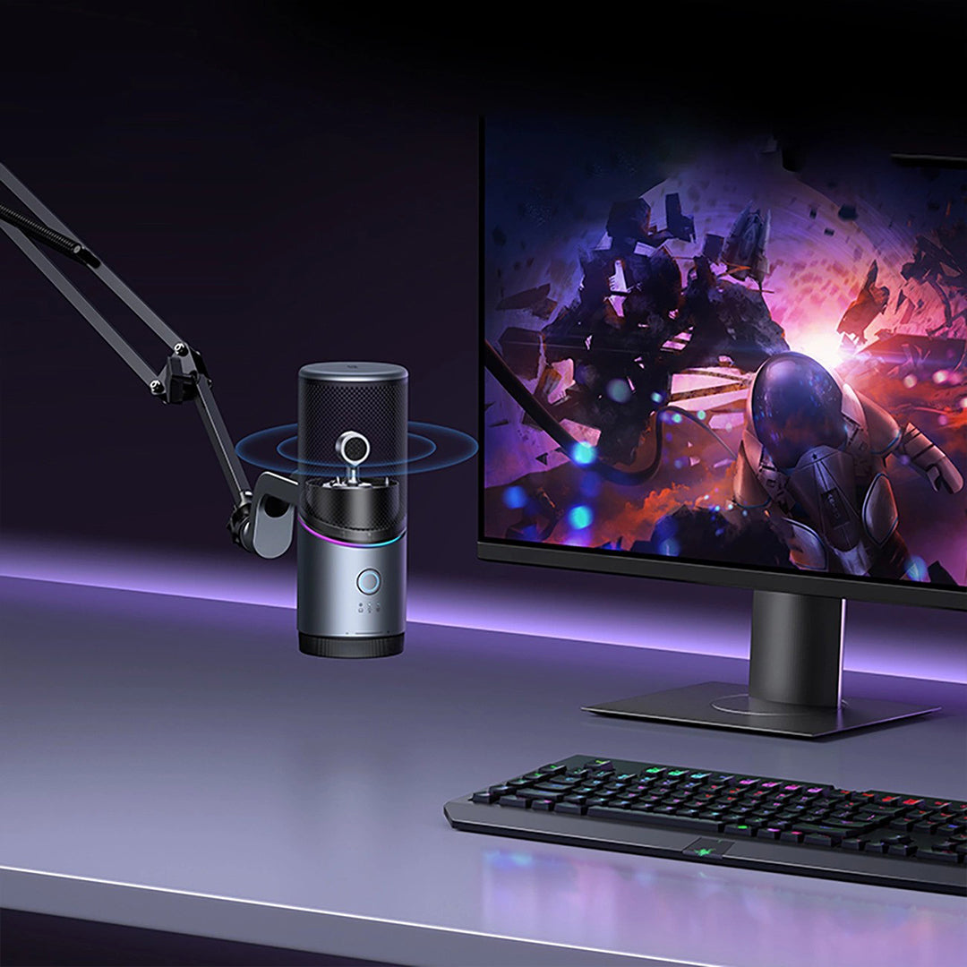 Mikrofon Profesional Me Drejtim Cardioid Dhe Drita RGB UGreen