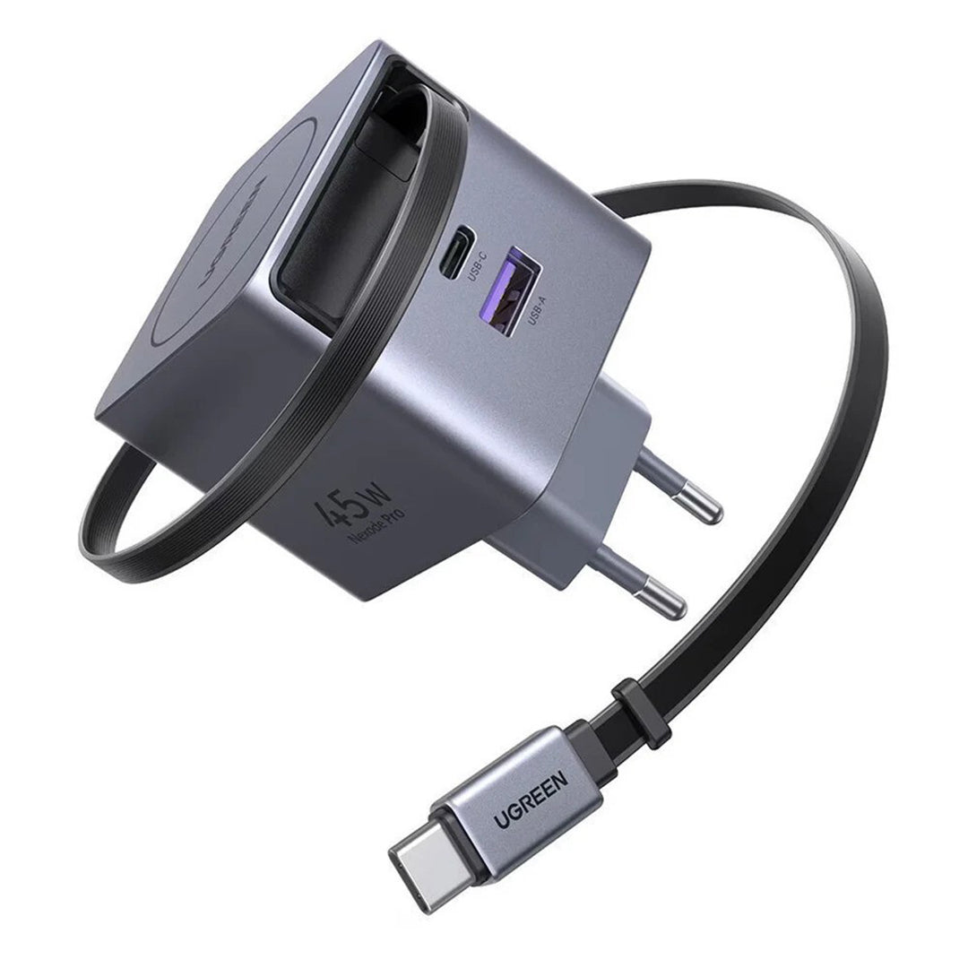 Karikues Universal Ugreen Nexode Pro 45W Me Kabllo Të Integruar