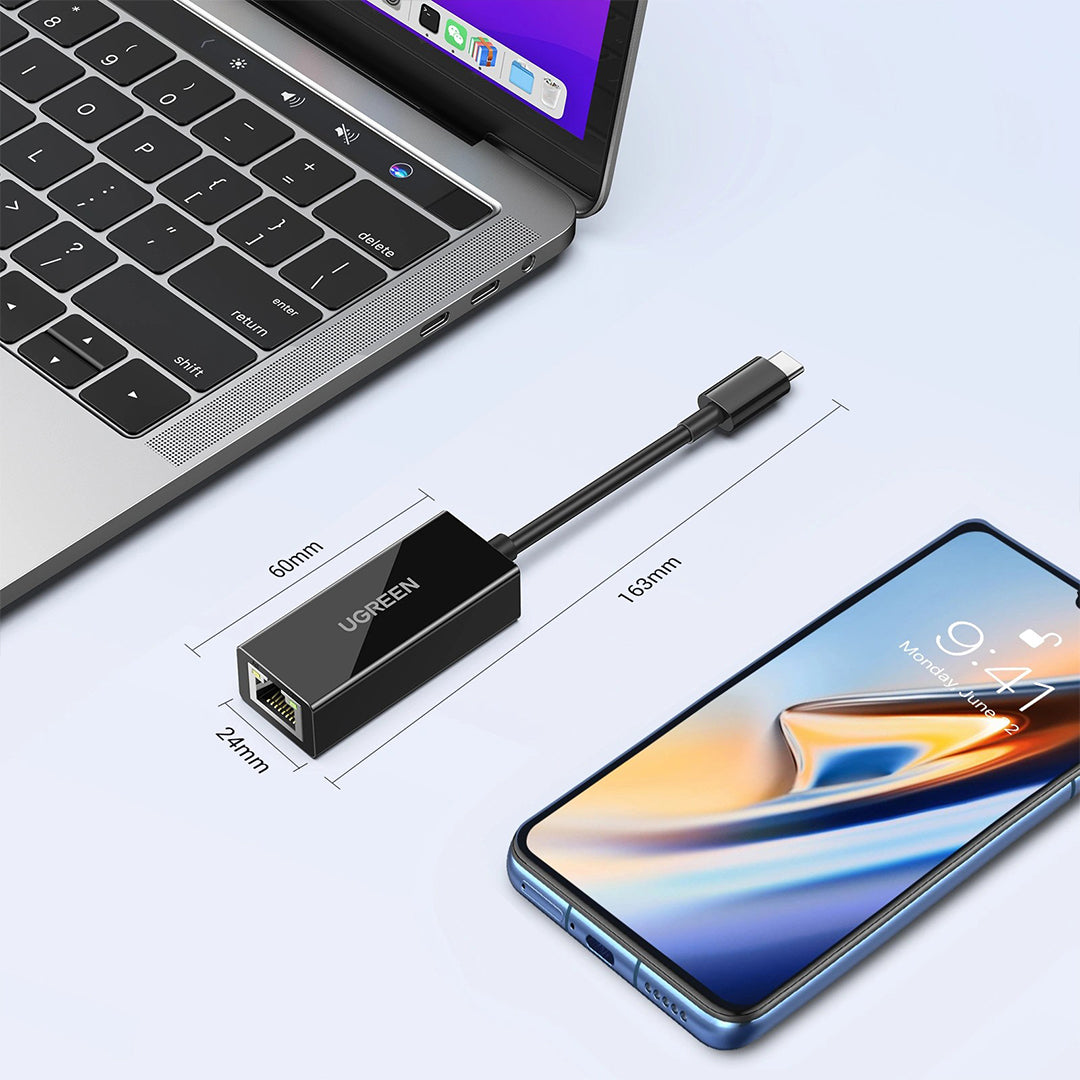 Adaptor Interneti Ugreen Nga USB-C Ne Porte Ethernet RJ45