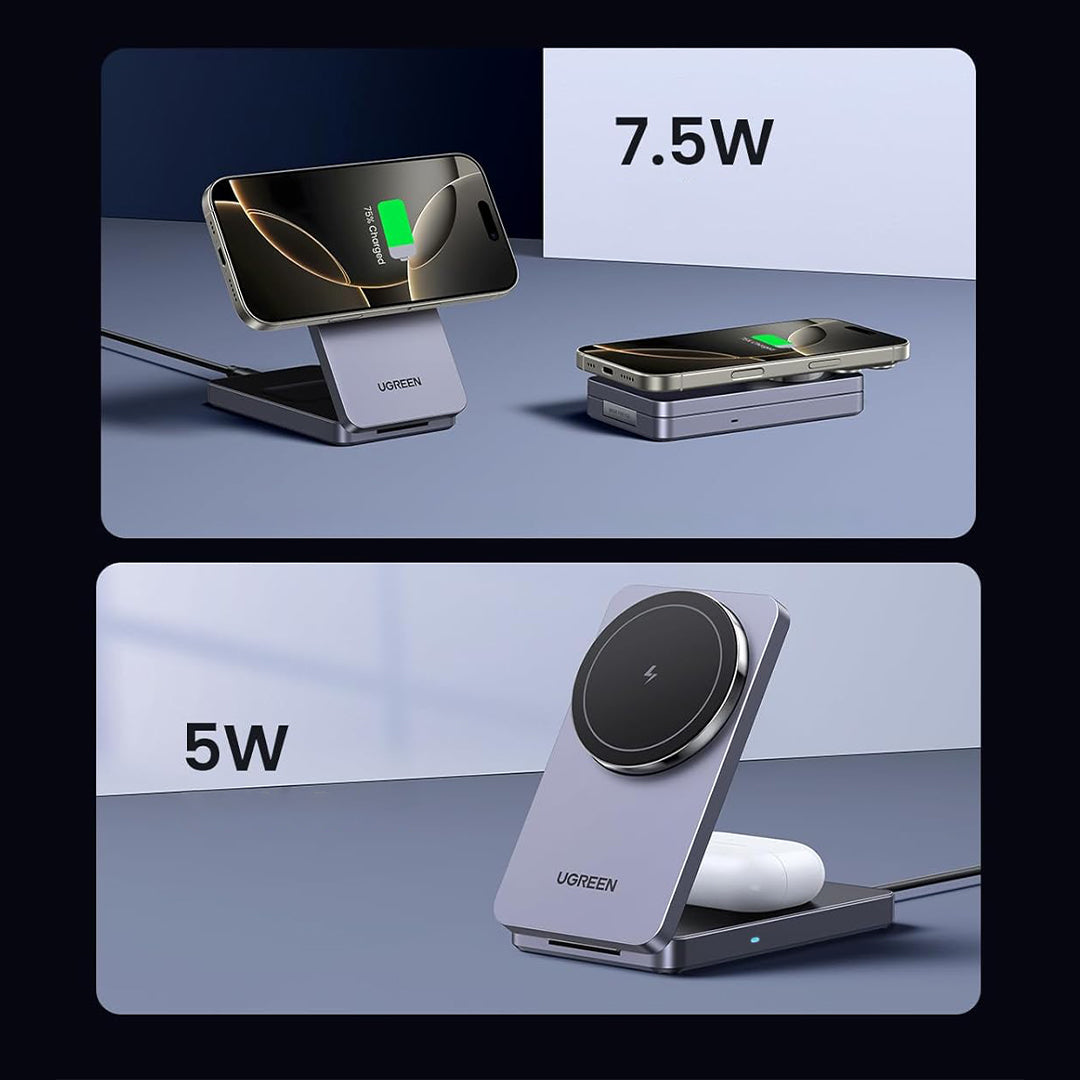 Karikues Wireless Magnetik UGreen 15W 2 Ne 1