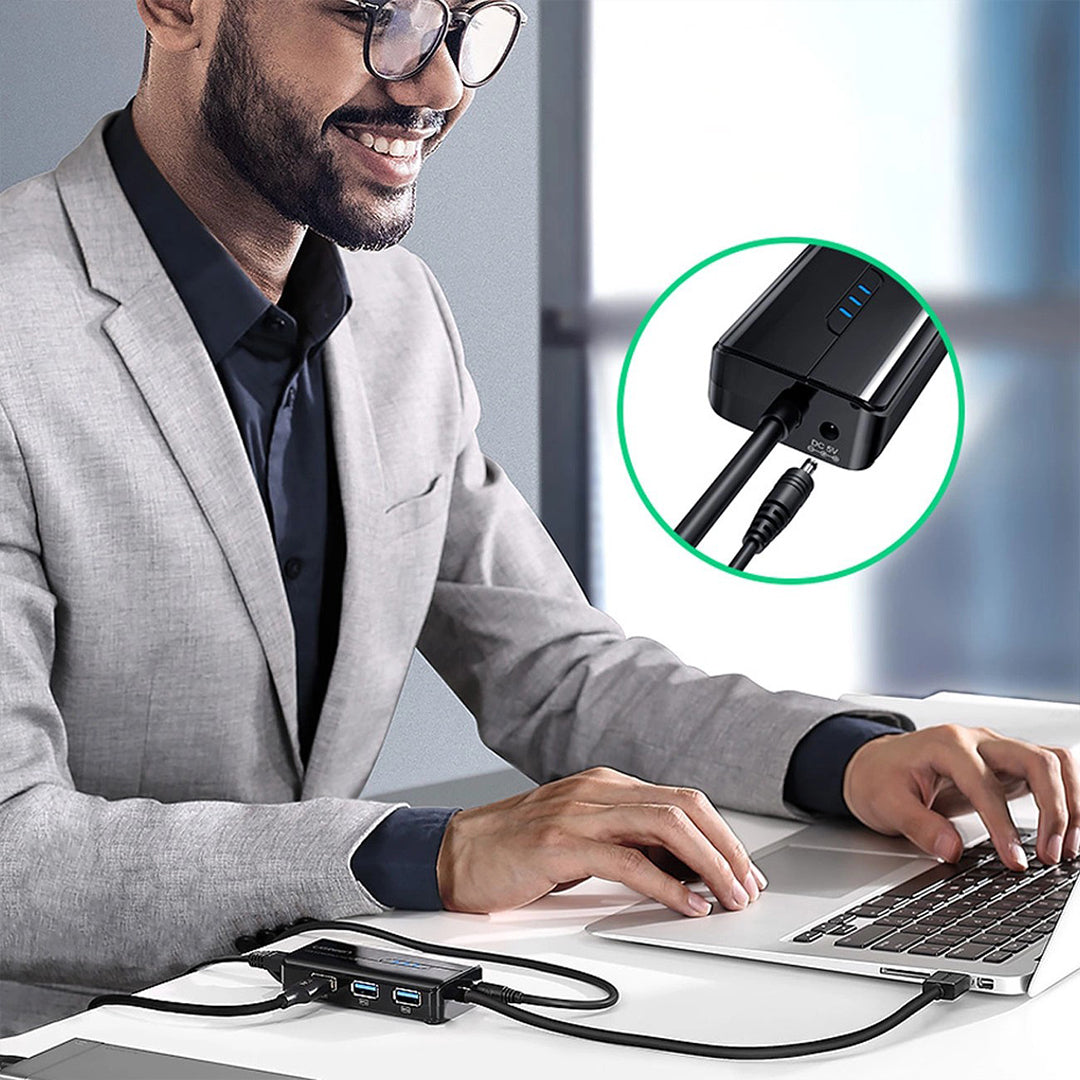 Adaptor Rrjeti Gigabit Me HUB USB 3.0 Ugreen