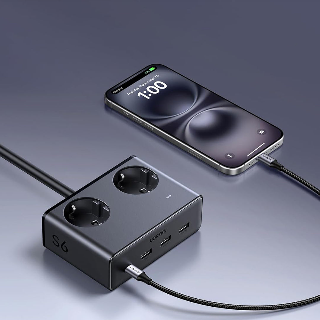 Multiprize 2 Vendeshe Me Porta 3xUSB-A Dhe 1xUSB-C Ugreen