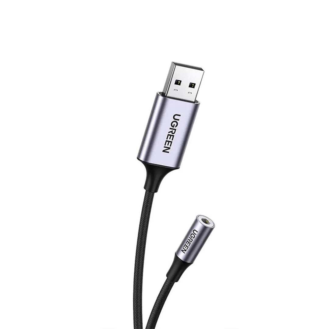 Adaptor Kabell USB-A 2.0 ne 3.5mm Audio Ugreen 25cm