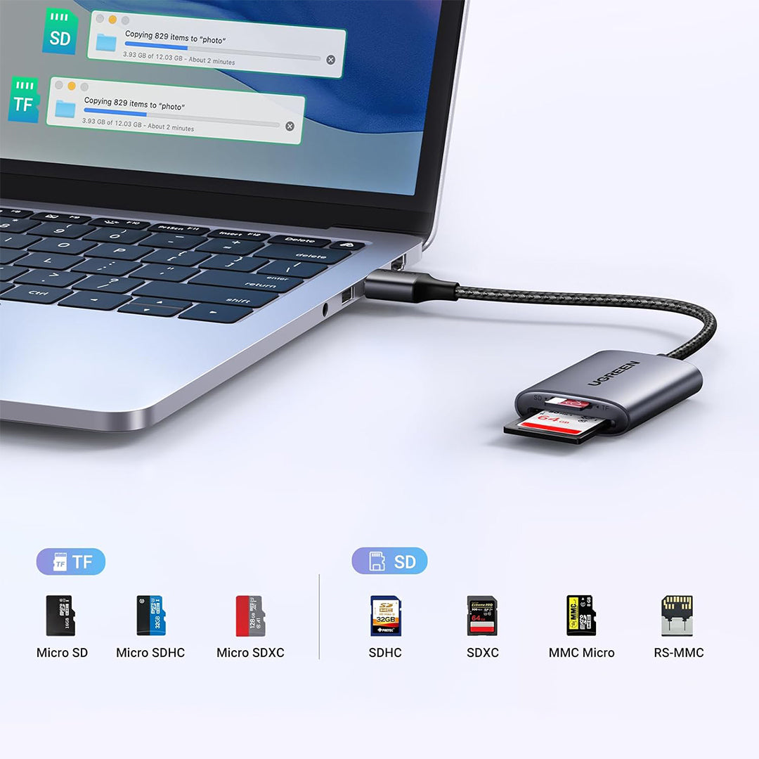 Lexues Kartash Ugreen Me Porte USB 3.0 Per Karta SD/ TF