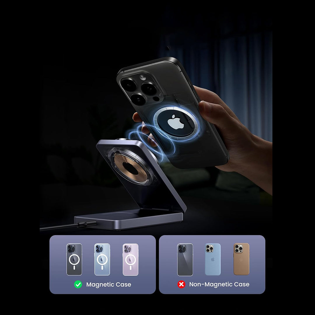 Karikues Wireless Magnetik UGreen 15W 2 Ne 1