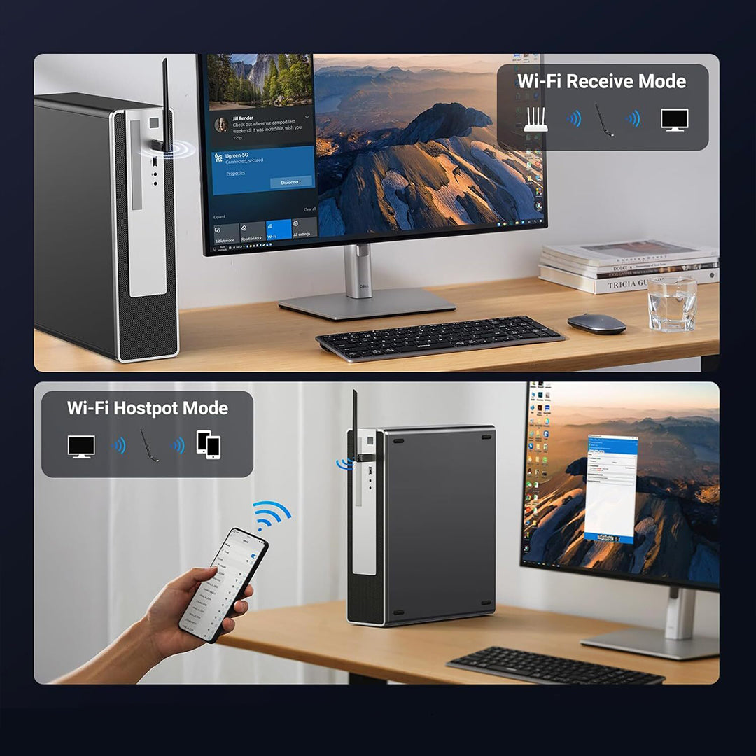 Adaptor Wi-Fi 6 Dual Band Bluetooth 5.4 Ugreen