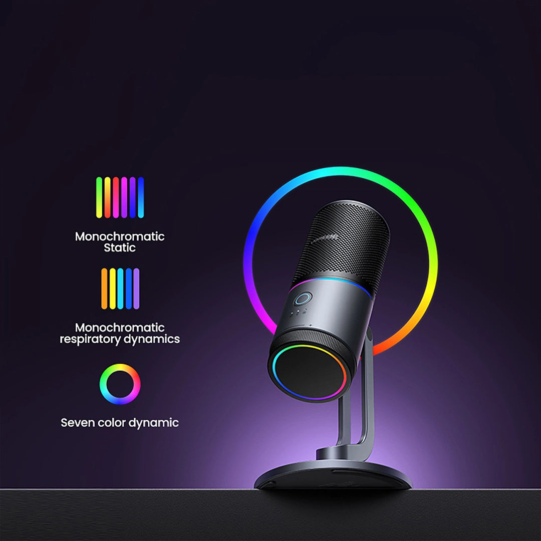 Mikrofon Profesional Me Drejtim Cardioid Dhe Drita RGB UGreen