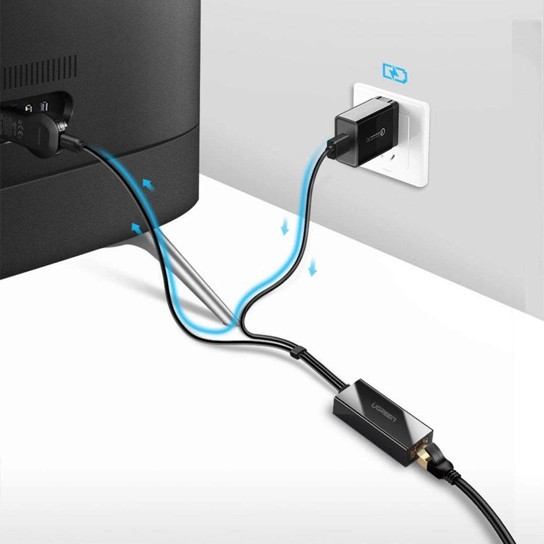 Adaptor LAN Me Fisha USB-A Dhe Micro USB Ugreen