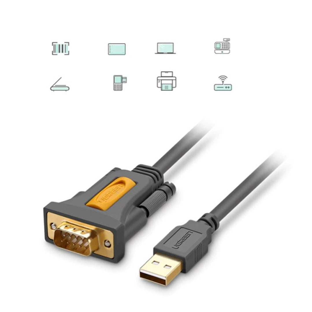 Kabell USB-A (M) Ne DB9 RS-232 (M) Ugreen 2m