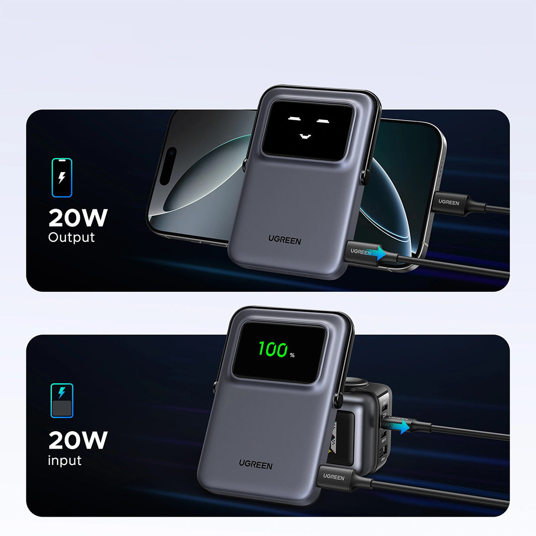 Bateri E Jashtme Magnetike UGreen 5000mAh 20W Me Porte USB-C