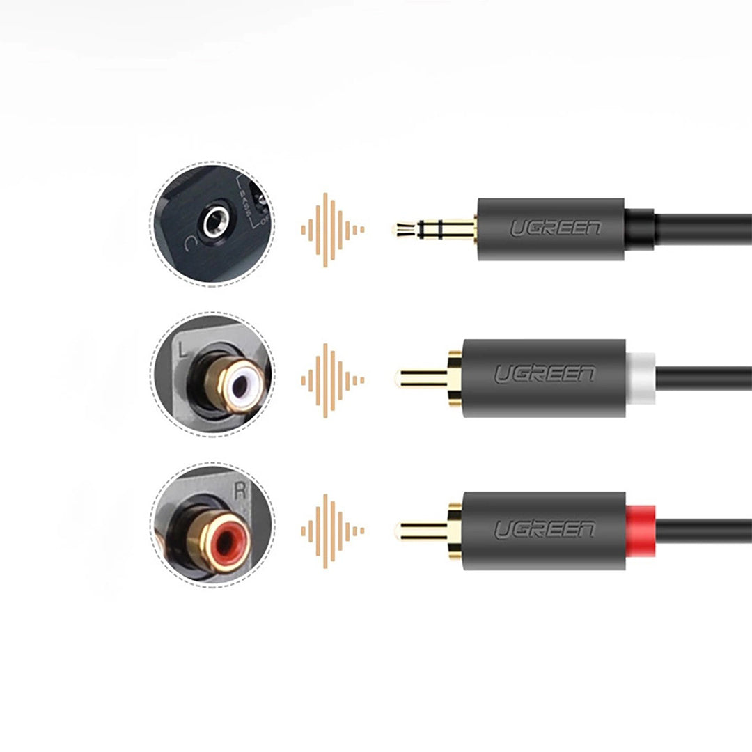Kabell Audio Ugreen 3.5mm Ne 2RCA (M-M) 1m/ 2m
