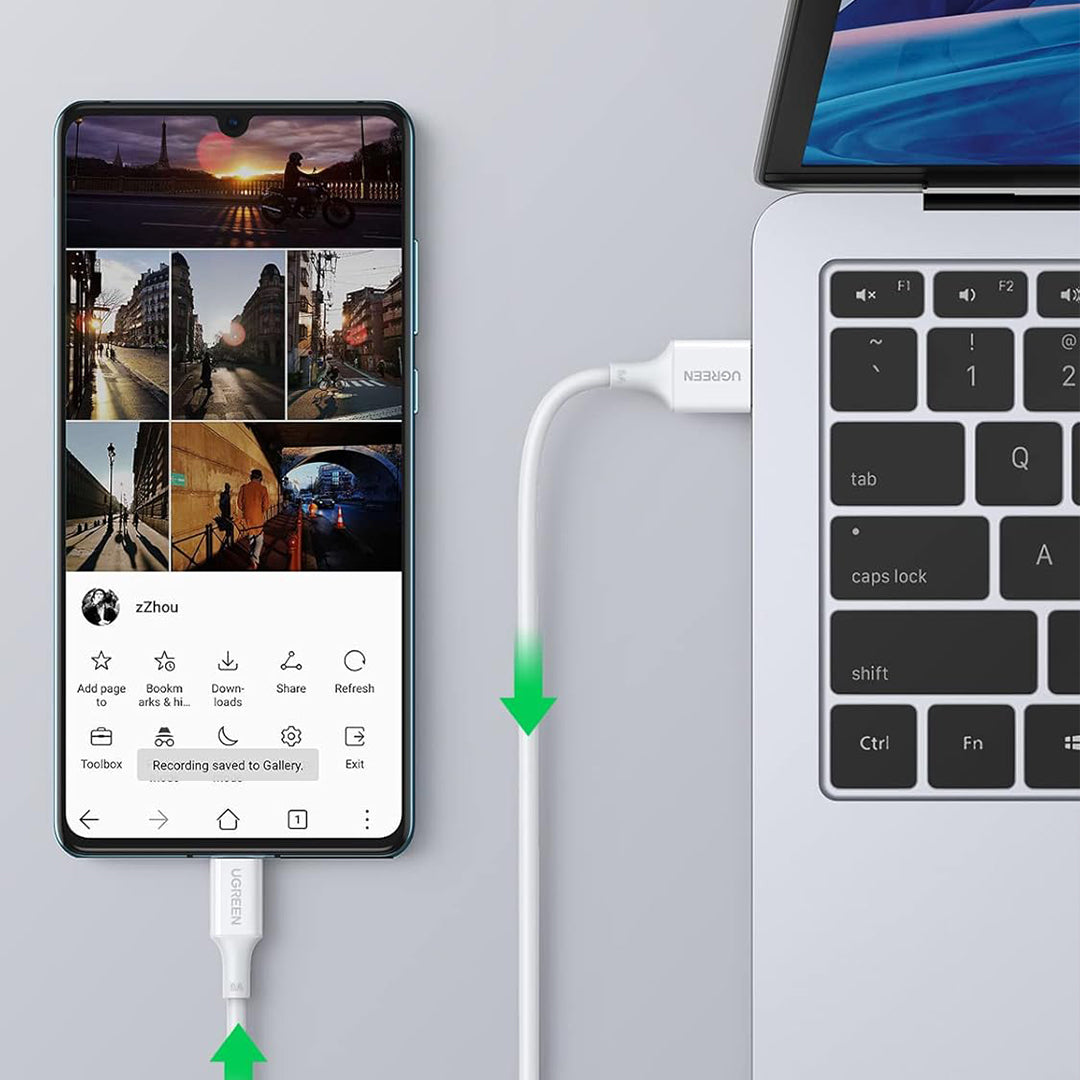 Kabell USB-A Ne USB-C Ugreen 1m