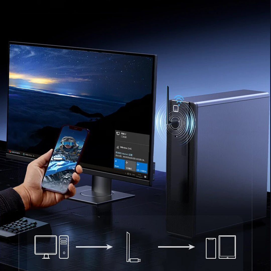 Adaptor Wi-Fi 6 Dual Band Bluetooth 5.4 Ugreen