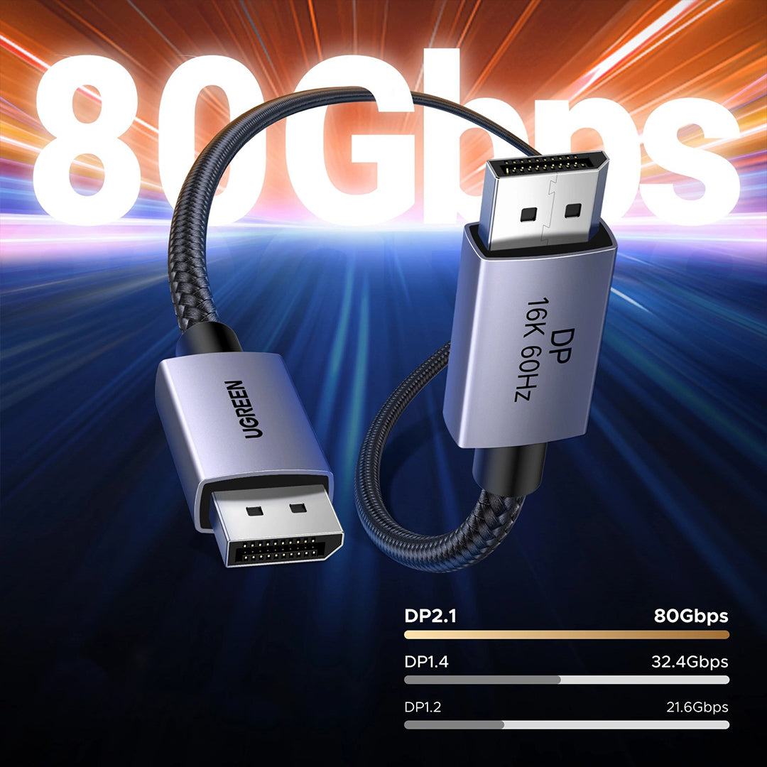 Kabell DisplayPort Ne DisplayPort 2.1 16K Ugreen 1m