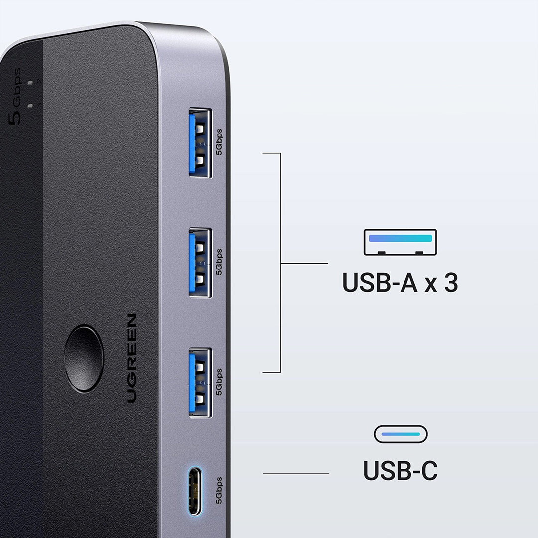 Switch Ugreen 2 Ne 4 Me Porta 3xUSB 3.0 Dhe 1xUSB-C