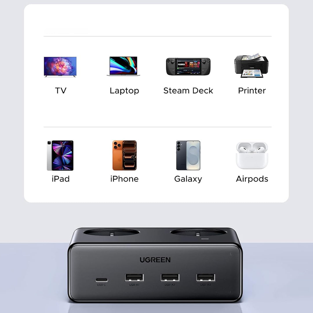 Multiprize 2 Vendeshe Me Porta 3xUSB-A Dhe 1xUSB-C Ugreen