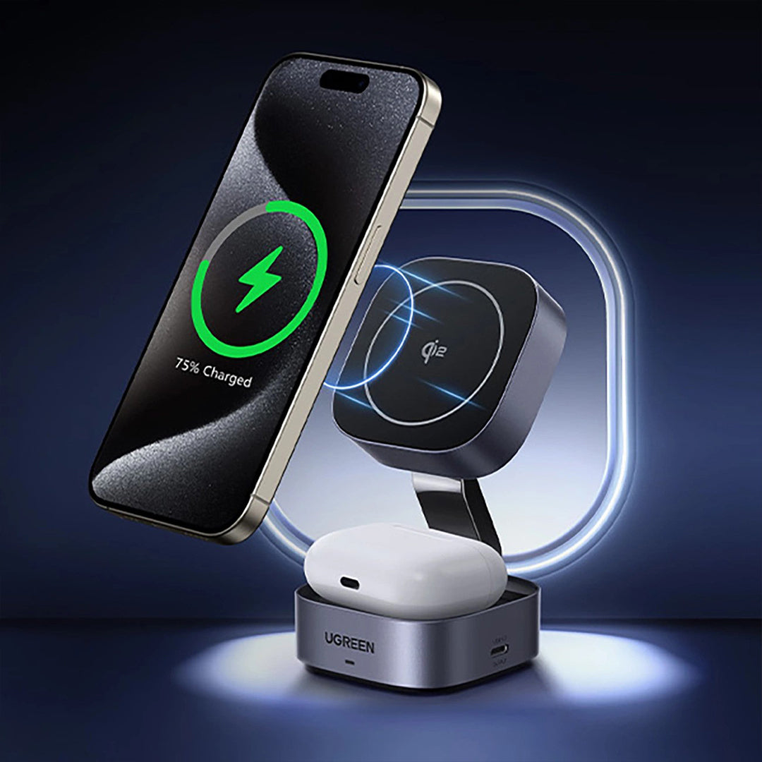 Mbajtese Magnetike Dhe Karikues Wireless 3 Ne 1 Ugreen