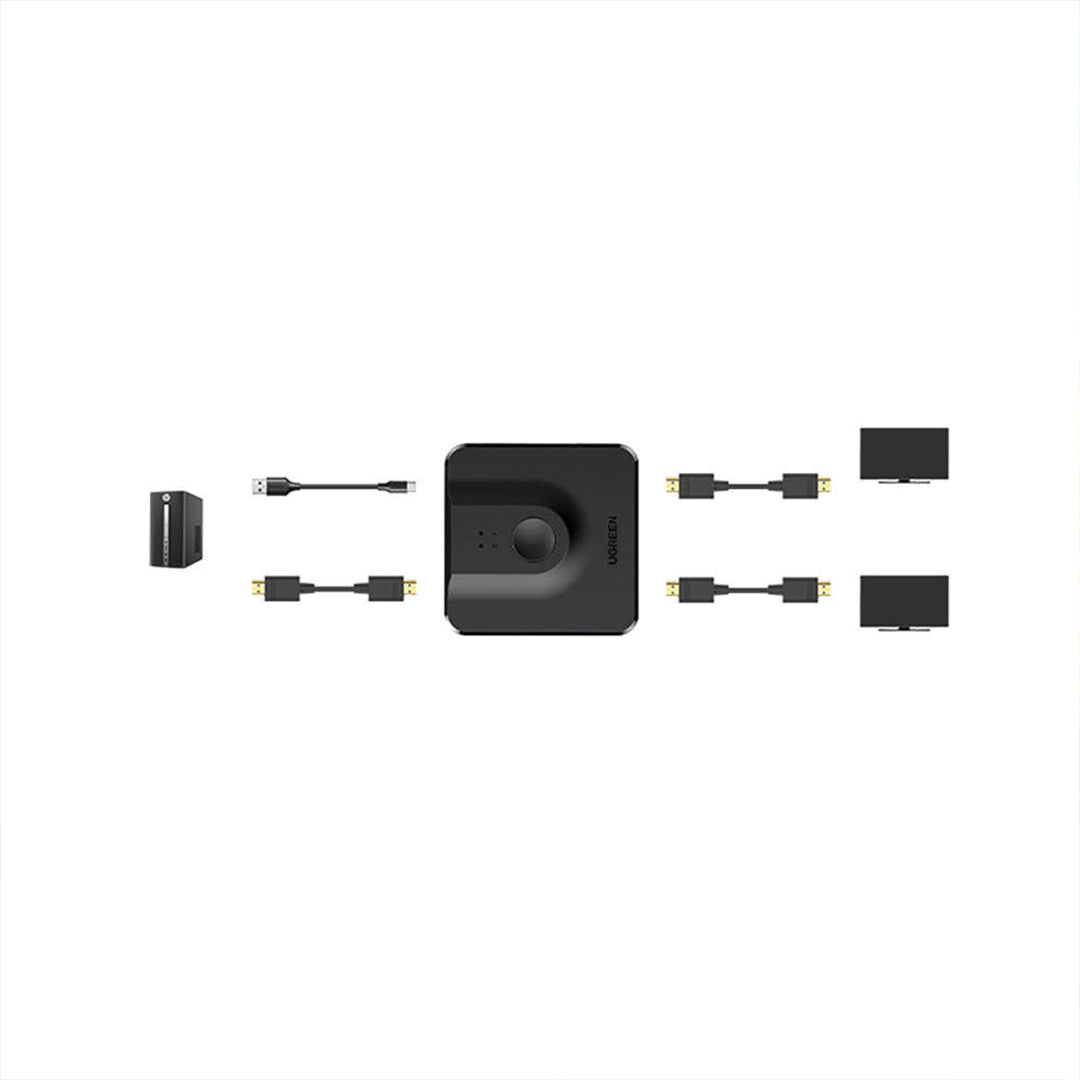 Splitter 2xDisplay Port Ne 1xDisplay Port 4K / 1080p Switch Ugreen