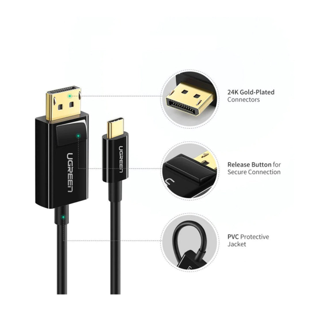 Kabell USB-C (M) Ne  DisplayPort (M) 1.5m Ugreen