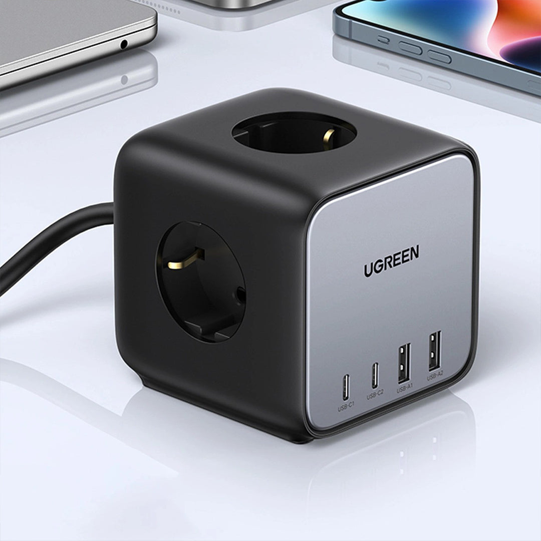 Multiprize 3 Vendeshe Me Porta 2xUSB-A Dhe 2xUSB-C Ugreen