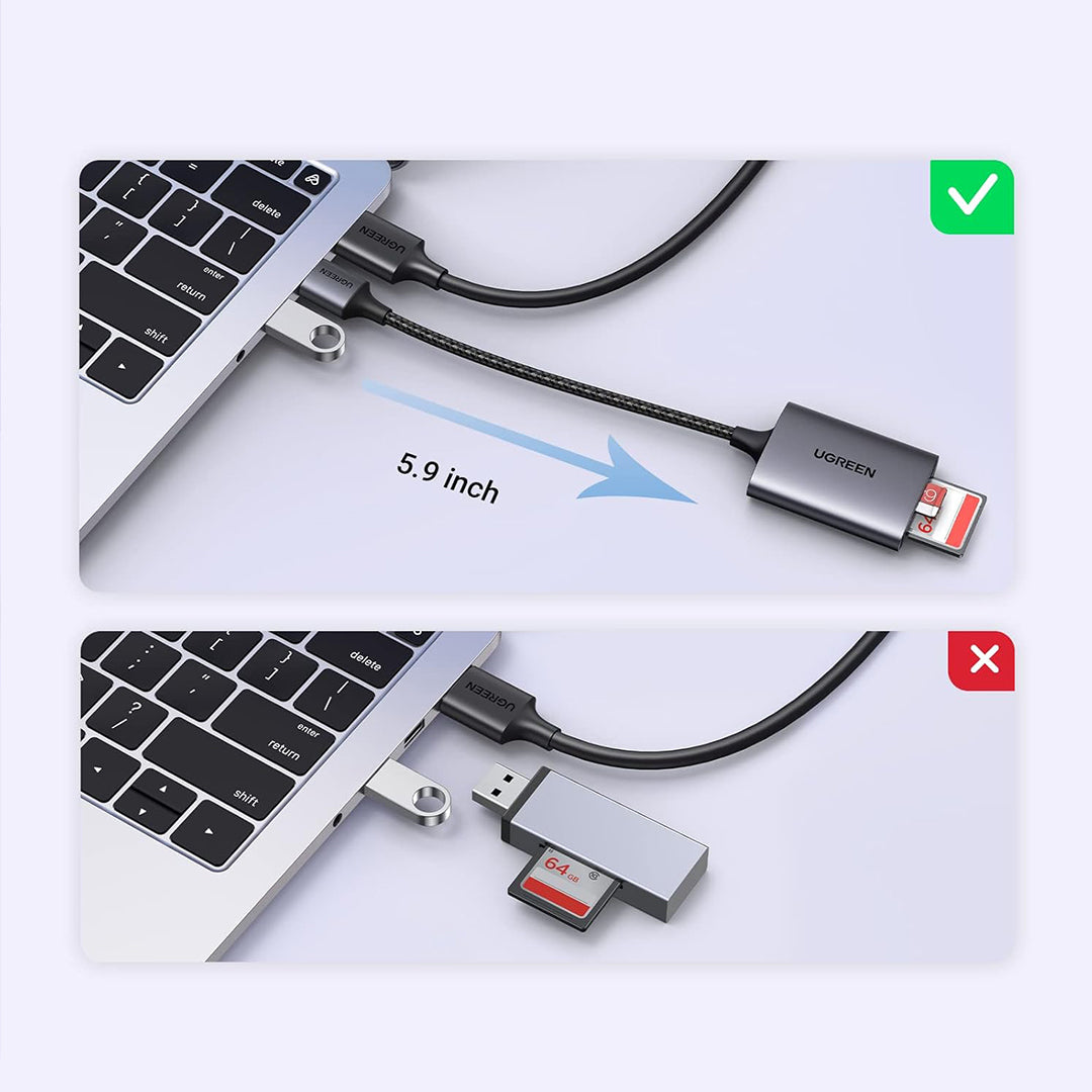 Lexues Kartash Ugreen Me Porte USB 3.0 Per Karta SD/ TF