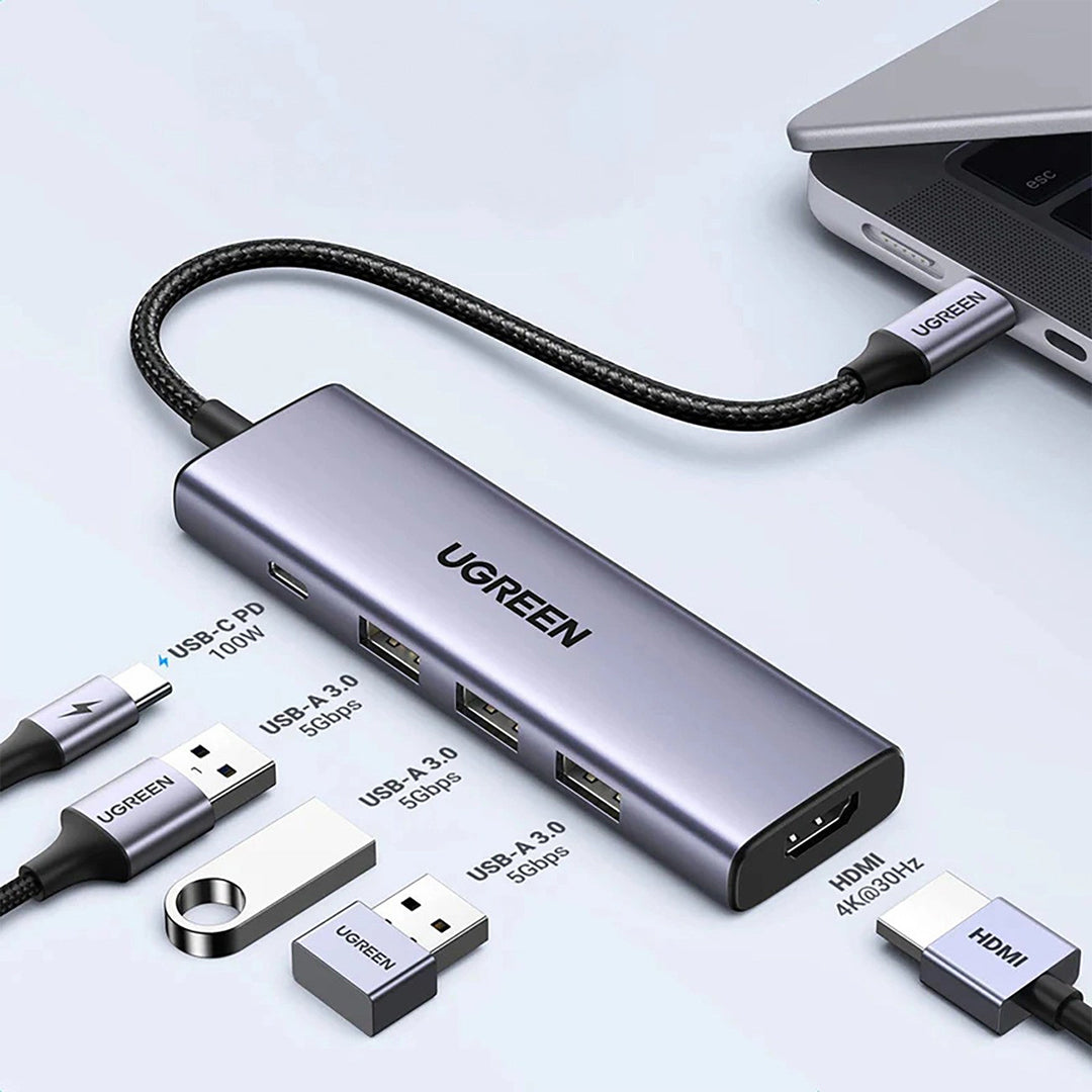 Hub 5 Ne 1 UGreen Me Porta 3xUSB-A + 1xUSB-C + 1xHDMI