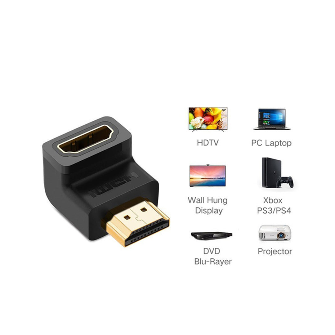 Adaptor HDMI (M) - HDMI (F) Down-Angled Ugreen