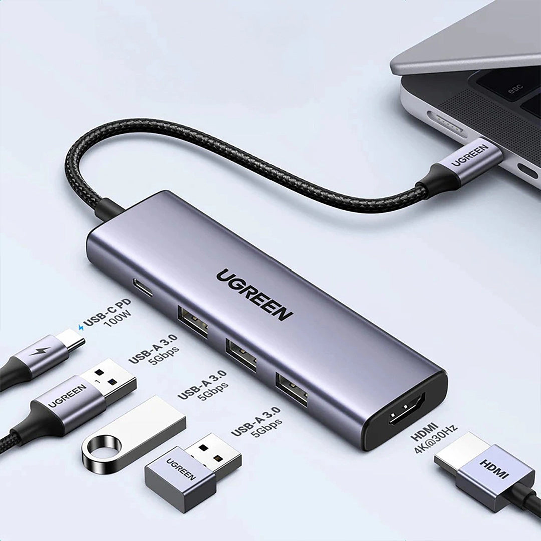 Hub Revodok 5 Ne 1 UGreen Me Porta 3x USB-A + 1x USB-C +  1x HDMI