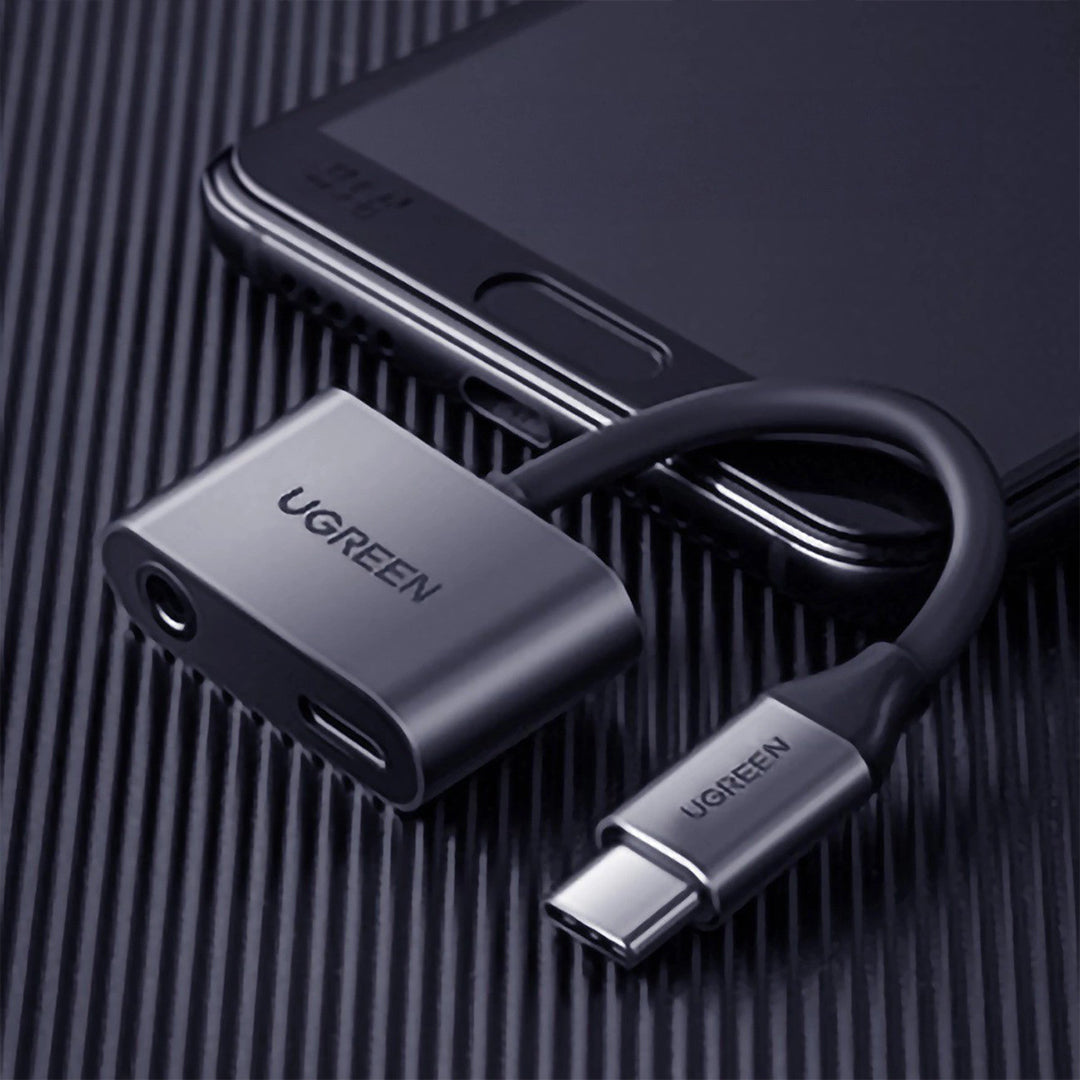 Kabell USB-C (M) Ne 3.5mm mini jack / USB-C (F) Ugreen
