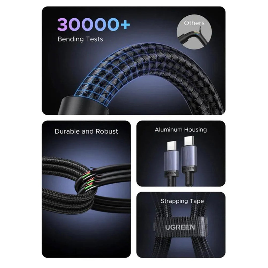 Kabell USB-C (M) Ne USB-C (M) Ugreen 100W 1m