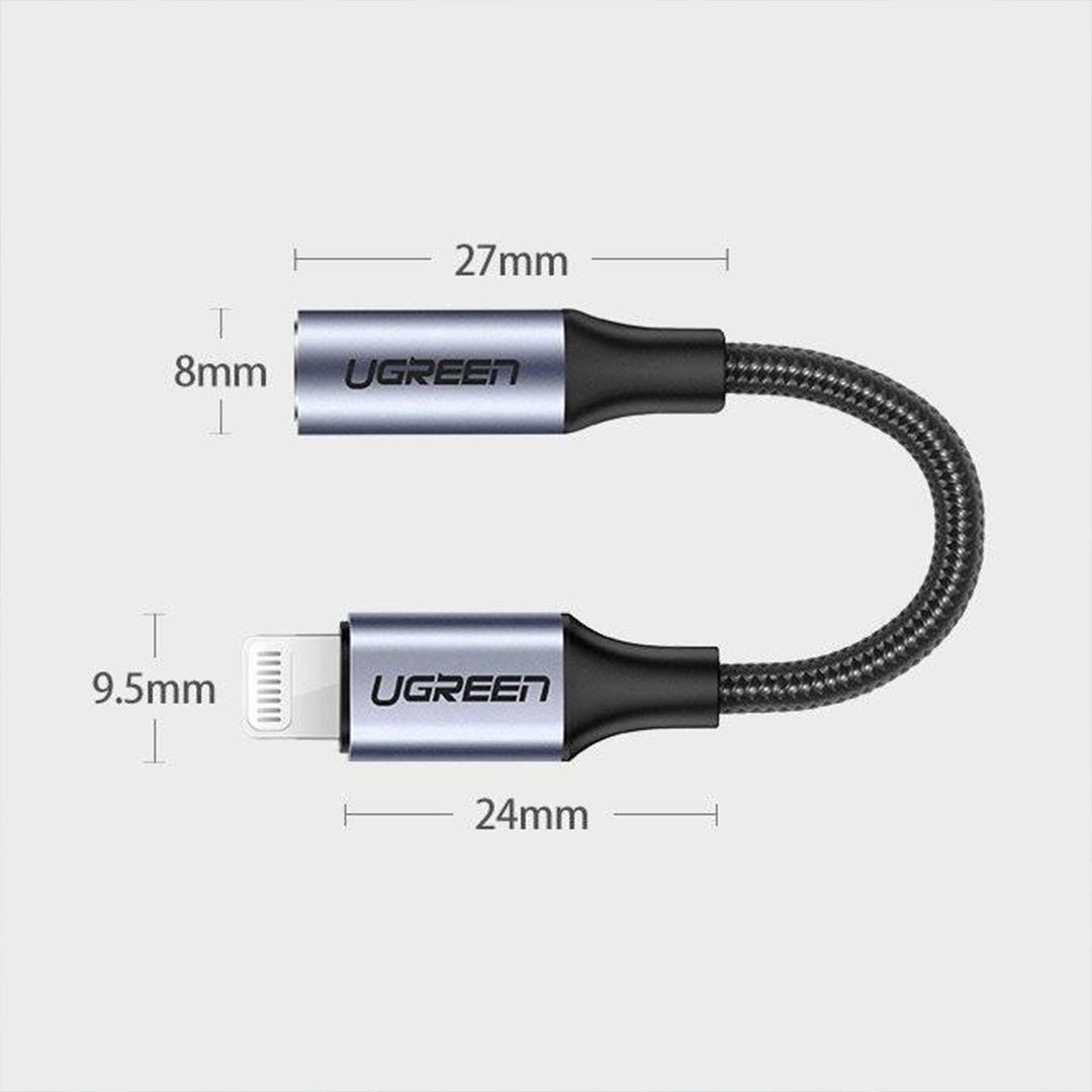 Kabell Nga Lightning Ne Aux 3.5mm Ugreen 10cm