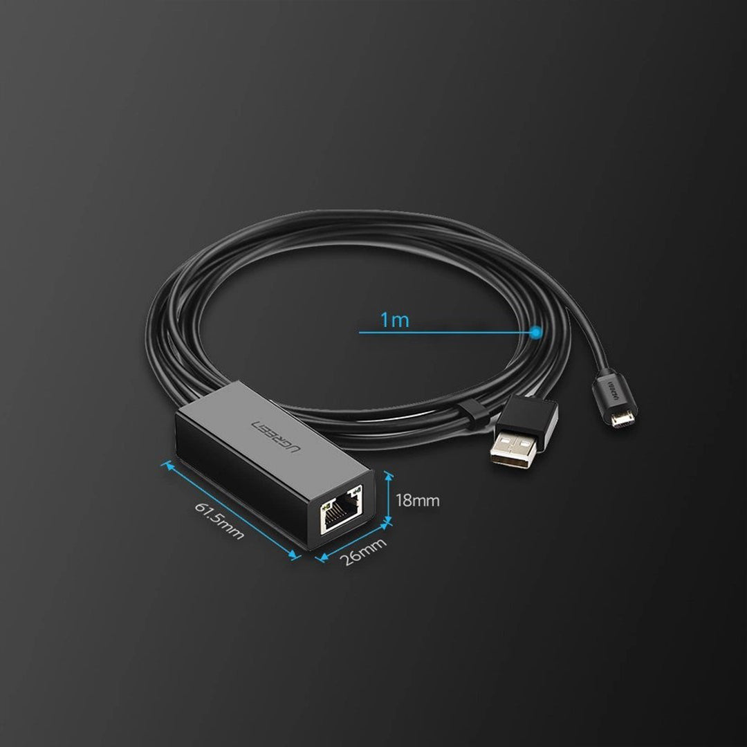 Adaptor LAN Me Fisha USB-A Dhe Micro USB Ugreen