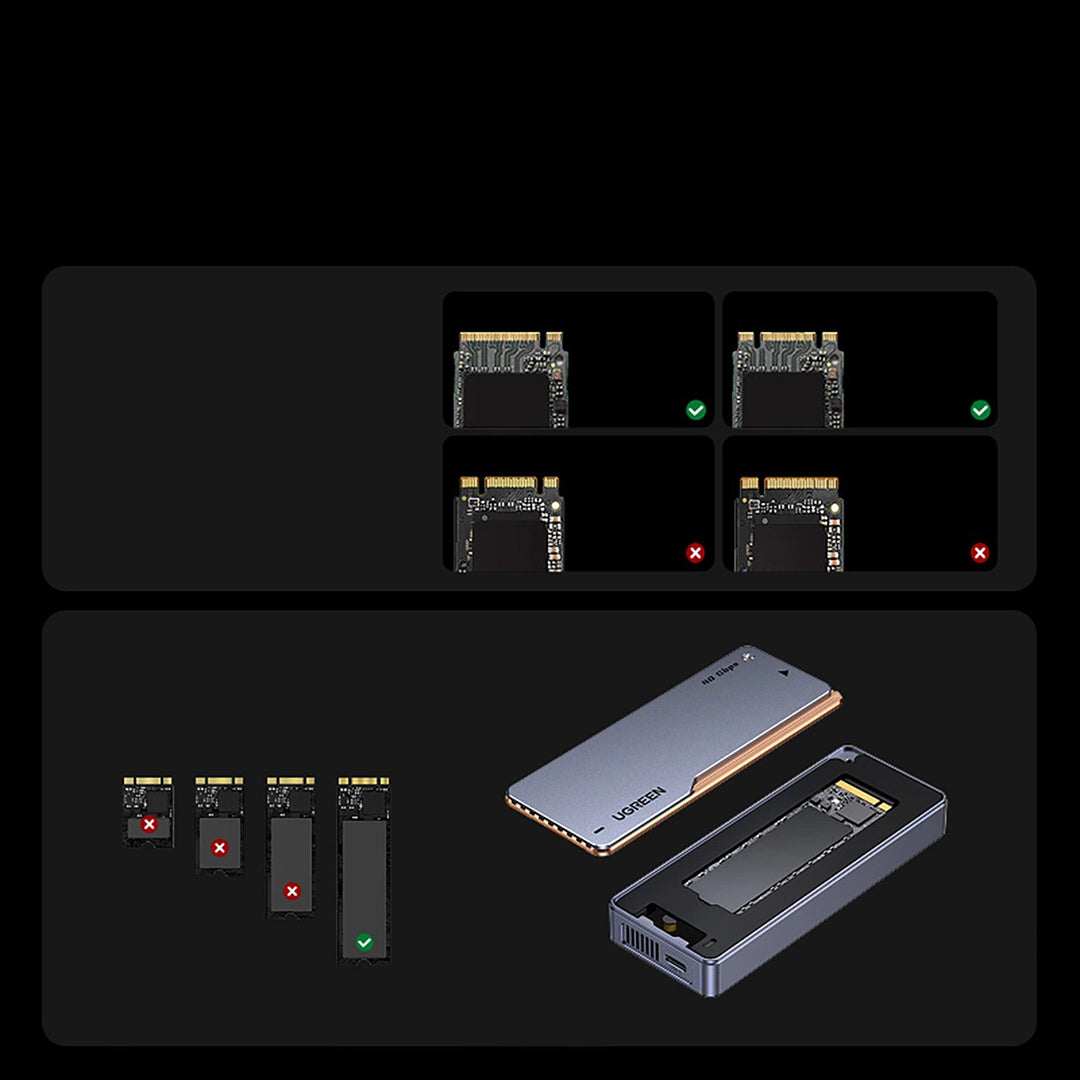 Mbajtese SSD M.2 NVMe Me USB4 40Gb/s Dhe Ftohje Aktive Ugreen
