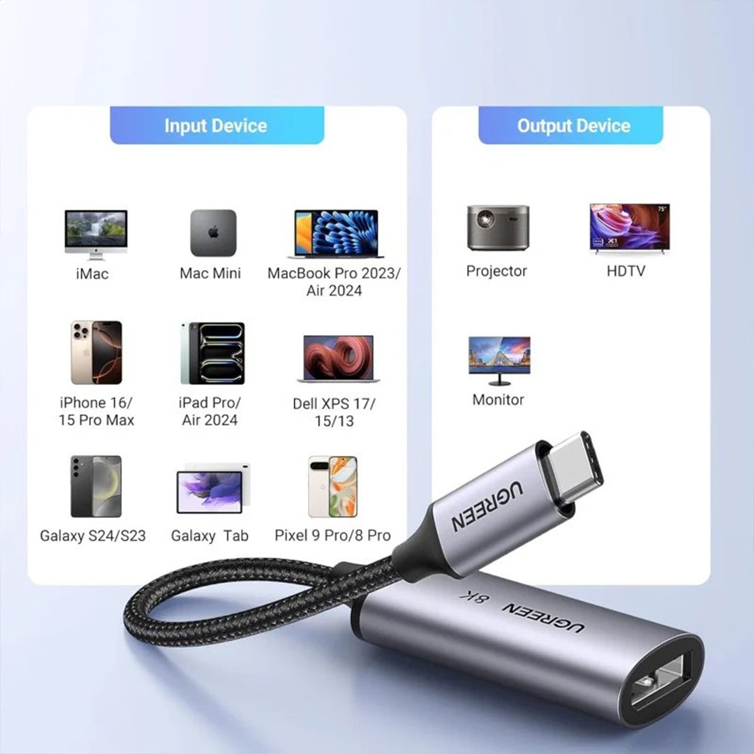 Adaptor Nga USB-C Ne DisplayPort Ugreen