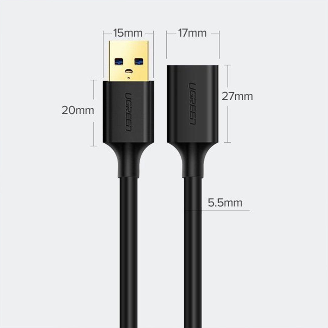 Kabell USB-A 3.0 (F) Ne USB-A 3.0 (M) Ugreen 5m